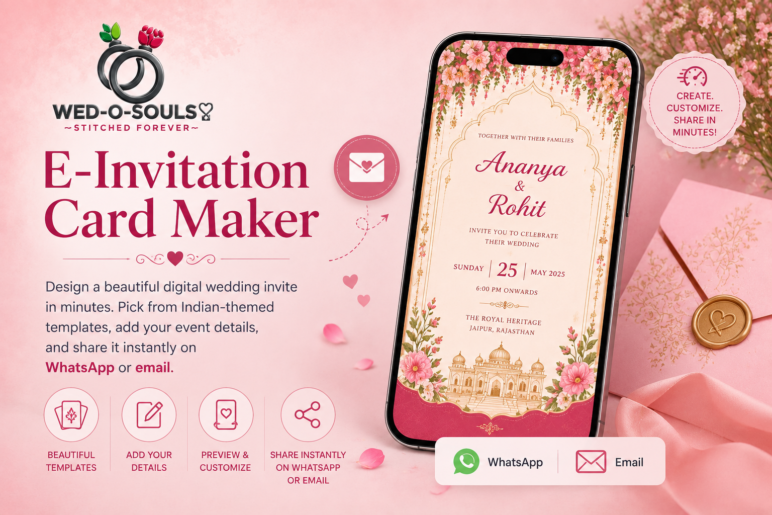 Digital wedding e-invitation card maker